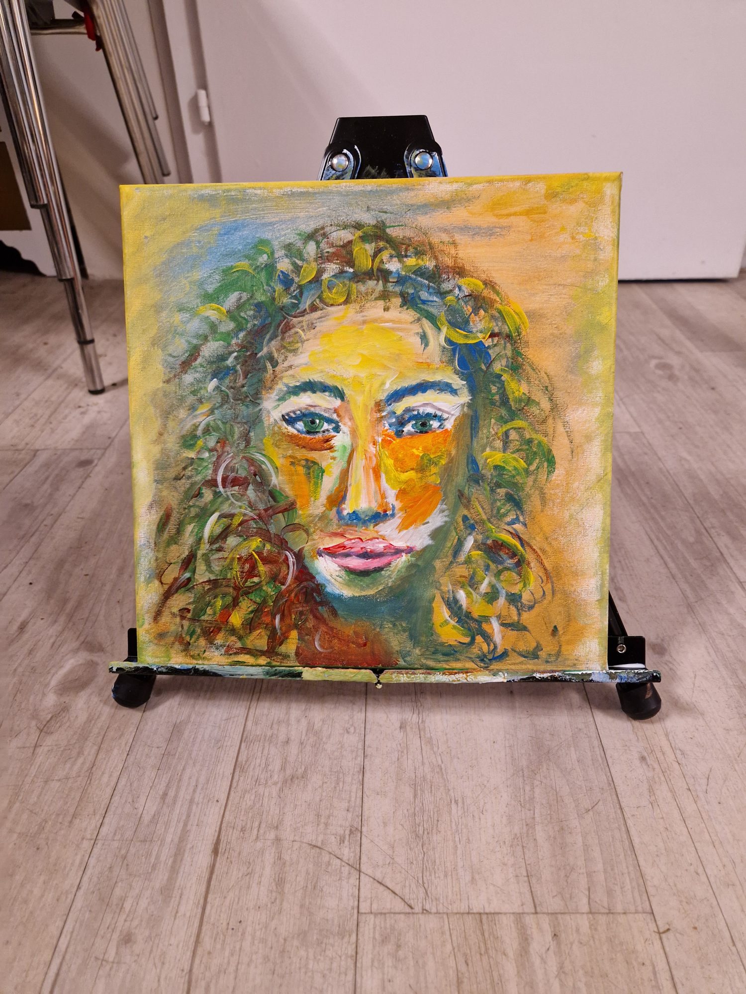 acrylbild-portrait-gelb-locken